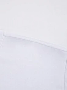 ROMWE MEN SUPERMAN X ROMWE Áo thun nam cổ tròn tay ngắn họa tiết hình người - trắng - Xem 5