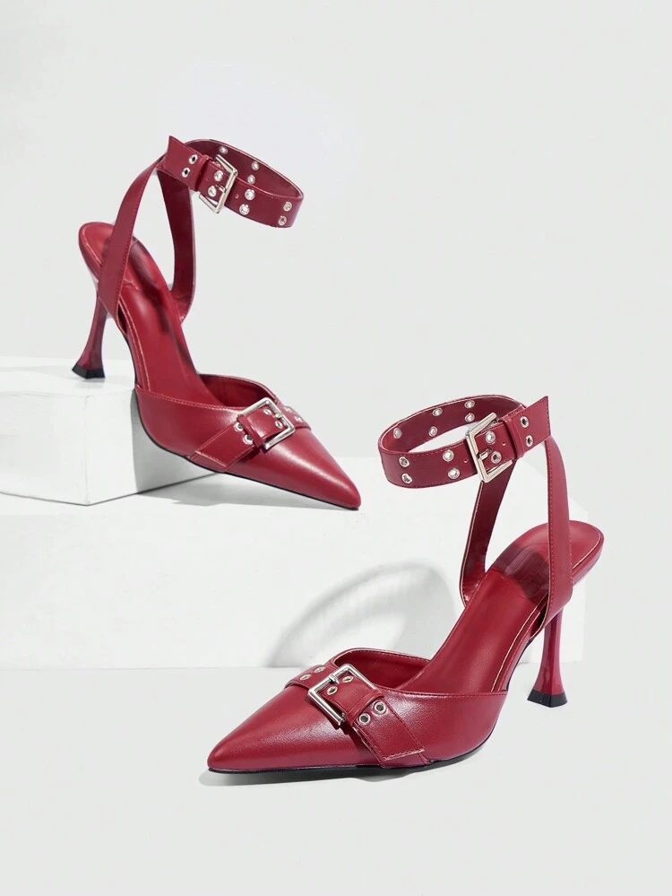 CUCCOO GRLICON Sandales à talons hauts pour femmes, style Y2K, punk rock, motard, fille cool, convient pour Halloween, Noël, fête