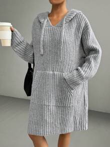 SHEIN EZwear Women's Turtleneck Long Sleeve Knit Dress