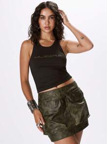 MUSERA Mini-jupe utilitaire à taille basse Y2K des années 90, pour soirée d'été