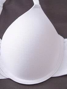 3pcs/Set Comfortable Front Button Closure Padded Push Up Bras For Small Bust, Lift & Support