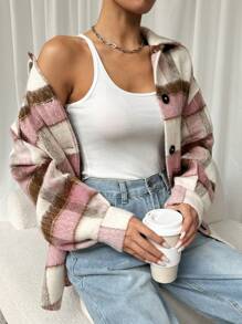 Muchica Women's New Fluffy Jacket For Winter - Dark Green - View 6