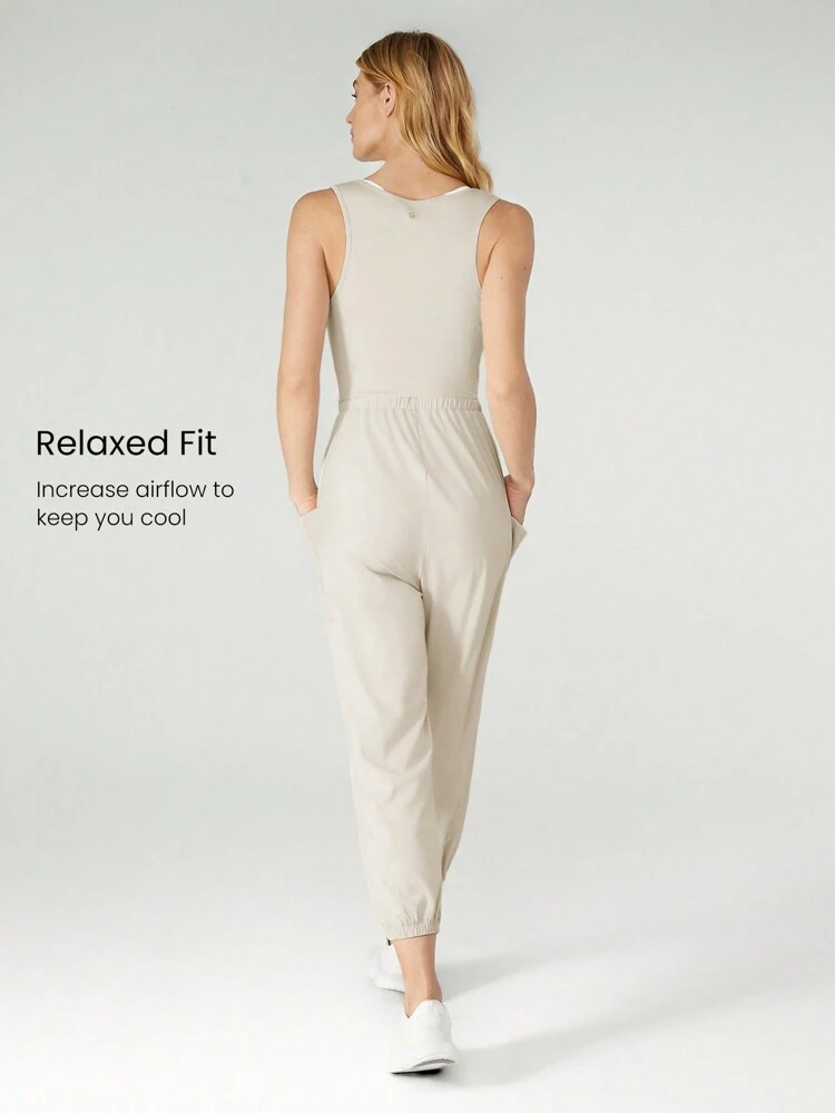 Cloudknit Let's Stretch Adjustable Drawstring Waist Cuff Hem Slouchy Relaxed-Fit With Side Pockets Daily Casual Spring Summer