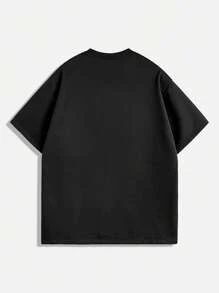 Manfinity VCAY Men's Simple Printed Crew Neck Short Sleeve T-Shirt, Summer