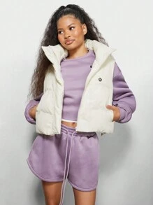 SUMWON WOMEN Zip Through High Neck Sleeveless Jacket