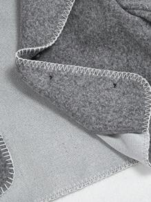 SHEIN MOD Áo khoác dài tay màu xám thêu nút phía trước cho nữ, Áo khoác thu/đông cho nữ phong cách Giáng sinh, Ma cà rồng, Phù thủy, Flapper Airport - Xám - Xem 6