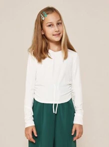 SUMWON Conjunto Loungewear Top Cropped com Cordão e Calça Jogger Verde de Inspiração Irlandesa Shamrock Estação Atlético Casual Conjunto de Duas Peças