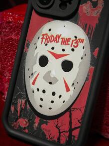 WB Horror X SHEIN 恐怖电影图案黑色万圣节手机壳 - 彩色 - 查看 7