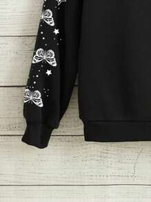 SHEIN LUNE Plus Size Fantasy Girl Print Fleece Sweatshirt For Women, Suitable For Autumn And Winter