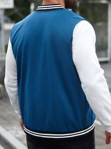 Manfinity Homme Men's Solid Color Patchwork Button Front Casual Vest - Baby Blue - View 2