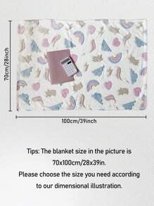 1pc 發光彩虹獨角獸毯