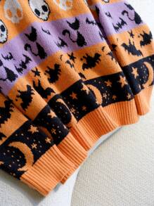 SHEIN CovetEZ 大码万圣节毛衣套衫 - 彩色 - 查看 6