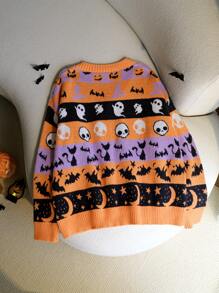 SHEIN CovetEZ 大码万圣节毛衣套衫 - 彩色 - 查看 2