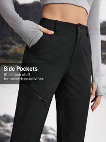 In My Nature 女士户外徒步城市通勤休闲裤 - 黑色 - 查看 3