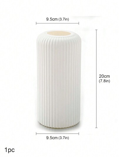 1pc Ceramic Look Plastic Composite Vase, Unbreakable Height 7.8 Inch Tabletop Dried Flower Vase Pampas Grass ation Artificial Home Bohemian Wedding Tafel ,Home ,Flower Vase,Centerpiece,Table ,Fall view 2