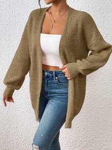 Chiquease Women's Solid Color Long Sleeve Casual Cardigan - Mustard Yellow - View 6