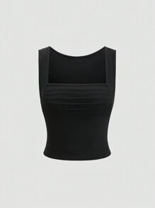 Sweetra 女士圆领无袖简约休闲背心