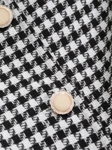 DAZY Set de 2 piezas de ropa de otoño a cuadros para niñas jóvenes - Blanco y Negro - Ver 4