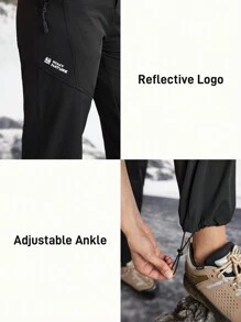 In My Nature Women's Simple Printed Outdoor Long Pants - Black - View 5