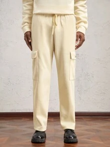 AKNOTIC Business Casual Pantalones rectos casuales de corte delgado de punto adecuados para uso diario para hombres