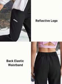 In My Nature Women's Simple Print Straight-Leg Outdoor Long Pants - Black - View 4