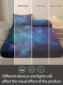 星空图案三件套床上用品（1张床单+2个枕套，不含被芯），柔软舒适 - 彩色 - 查看 9