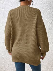 Chiquease Women's Solid Color Long Sleeve Casual Cardigan - Mustard Yellow - View 3