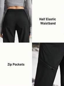 In My Nature 女士户外徒步城市通勤休闲裤 - 黑色 - 查看 5