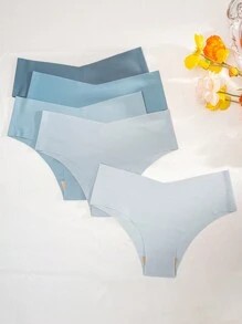 5 条装 女士纯色简约休闲三角裤 - 彩色 - 查看 3