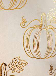 1 件天鹅绒南瓜图案装饰抱枕套适用于秋季万圣节、客厅、卧室和家居 - 金色 - 查看 5