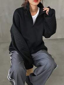 FRIFUL Damen Lässige Kontrast Farbige Locker Sitzende Jacke Damen Mäntel