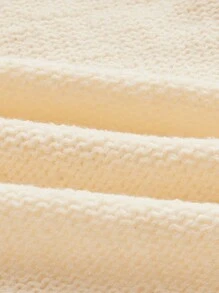 SHEIN MOD Áo khoác cardigan màu mơ, thích hợp cho bữa ăn sáng muộn, hội chợ thời Phục Hưng, buổi hòa nhạc, mùa đông. - Màu be - Xem 4