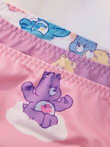 SHEIN X Care Bears Femme Confort Bref avec impression de dessin animé Ours et Nuage