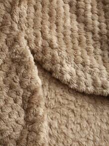 Áo khoác trùm đầu nhung màu trơn thường ngày cỡ lớn, mùa thu và đông - màu nâu - Xem 6