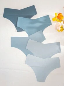 5 条装 女士纯色简约休闲三角裤 - 彩色 - 查看 2