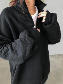 FRIFUL Damen Lässige Kontrast Farbige Locker Sitzende Jacke Damen Mäntel