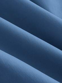 SHEIN MOD Black Date Night Lateral Cross Frenulum Solid Ruched Detail Long Dress - Baby Blue - View 5