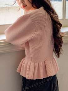 DAZY Tween Girl Crew Neck Sweater, Fall Clothes,Back To School Clothes - Pink - View 6