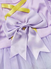 PETSIN 1pc Pet Purple Mesh Splice Knitted Cap Sleeve Princess Dress - Multicolor - View 6