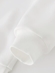 Áo nỉ cổ tròn thời trang thường ngày chủ đề Giáng sinh cho bé gái, họa tiết Chúa Giê-su, da báo, kẻ caro, khẩu hiệu và chữ cái, thích hợp cho các bữa tiệc gia đình dịp Giáng sinh, mùa thu/đông (Bộ đồ mẹ và bé đồng bộ bán riêng). - trắng - Xem 5