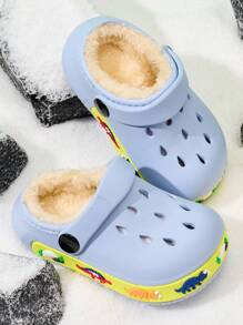 Infant/Toddler Boys' Cozy Thermal Lined Casual Lightweight Cute Hole Shoes For Winter - Blue - View 6