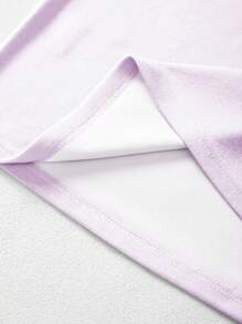 INAWLY 女式夏季宽松动漫人物图案圆领落肩 T 恤，图案 T 恤图案 T 恤女式上衣 - 紫色 - 查看 5