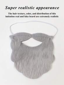 Suministros para fiesta de Halloween, barba y bigote falsos divertidos para hombres, estilo de bigote y vello de mentón