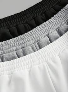 3pcs/Set Tween Girl Casual Knee Ruched Sweatpants, Autumn & Winter - Multicolor - View 3