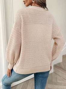 SHEIN LUNE Femme Cardigan Casual Couleur Unie Avec Poches