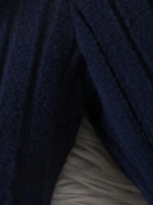 男婴 2 件套休闲基本款字母贴花拼色羊毛圆领运动衫和运动裤套装，适合秋冬季、户外、多用途、舒适保暖 - 彩色 - 查看 8