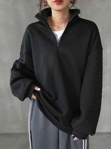 FRIFUL Damen Lässige Kontrast Farbige Locker Sitzende Jacke Damen Mäntel