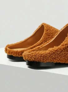 MOTF PREMIUM WOMEN FASHION SIMPLE ROUND TOE FLATS - Brown - View 4