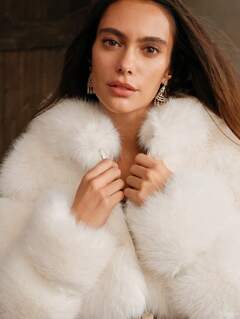 Anewsta 2023 Nowy Jesień Zima Elegancki Sztuczny Futro Z Lisa, Damskie Futrzane Długie Ubrania Na Imprezę Świąteczną