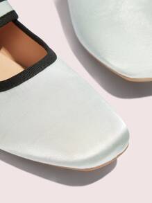 CUCCOO DOLLMOD Kvinnor Rund Toe Rhinestone Basic Flats Fall - Babyblå - Visa 7